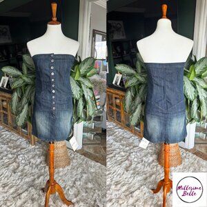 Jean Button Down Mini Dress